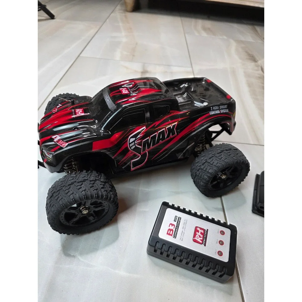 Remo Hobby‎ SMAX 1/16 4WD RC Monster Truck Red Black 2.4GHz with B3 Charger K1